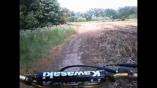 preview picture of video 'motocross, ride cut short because of the rozzers! kx 100 , ashton in makerfield, wigan, shakey cam!'