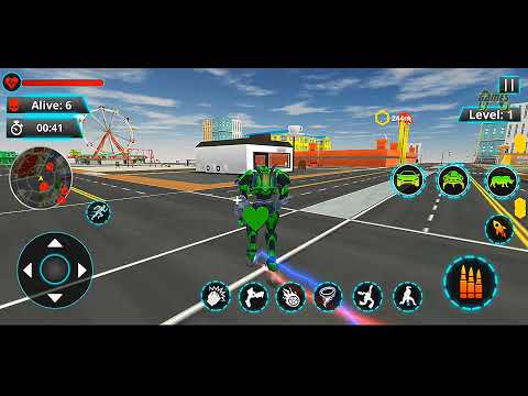 Multi Transform Robot Wars Games 2022: Rhino Dragon Helicopter Car Robot #2 : Android iOS Gameplay