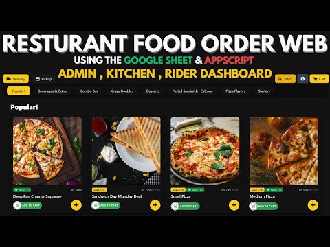 Build Complete Food Ordering System with Google Sheets Database & Apps Script | D44