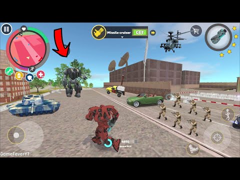 Rope Hero Vice Town - (Transformer Ball Robot Fight Army Man) Transformer Robot vs Police Car Robot