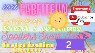 FabFitFun Summer 2026 OFFICIAL Spoilers! FULL Customization 2 Reveal + Dates & Discounts