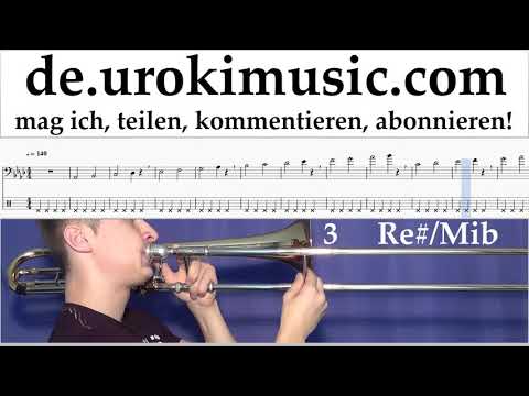 Posaunenunterricht Miley Cyrus - Malibu Noten Lernen Teil#1 um-i995