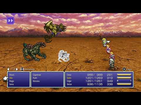 Final Fantasy VI Pixel Remaster Edgar physical tools glitch. *Cause explained in the comments*