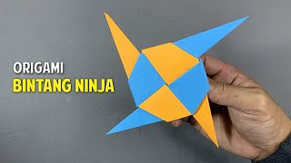 Cara Membuat Bintang Ninja dari Kertas [ ninja origami star ]