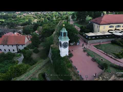 Petrovaradin Fortress on Danube River (NOVISAD - SERBIA) - 4K Drone View