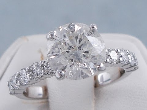 2.66 ctw Round Brilliant Cut Diamond Engagement Ring - BigDiamondsUSA