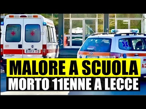 ILLNESS AT SCHOOL: 11-YEAR-OLD BOY DEAD. TRAGEDY IN LECCE