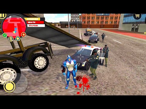 Rope Hero: Vice Town Police Chase ( Missile Launcher) Amazing Android Gameplay