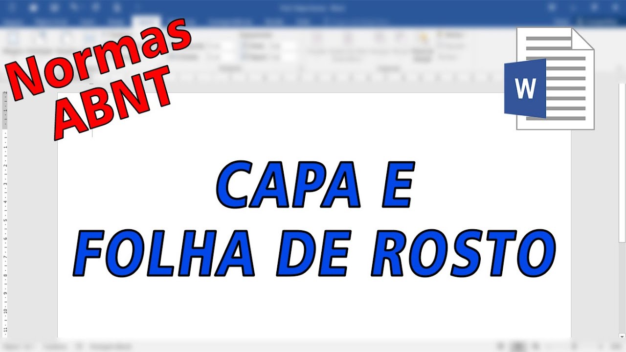 ABNT - Capa e Folha de Rosto do TCC (ATUALIZADO 2024)