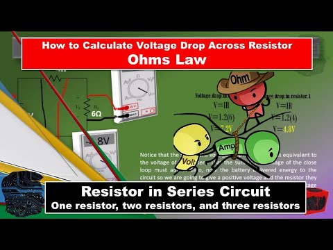 How to Calculate Voltage Drop Across Resistor || Series Circuit || Ohms Law