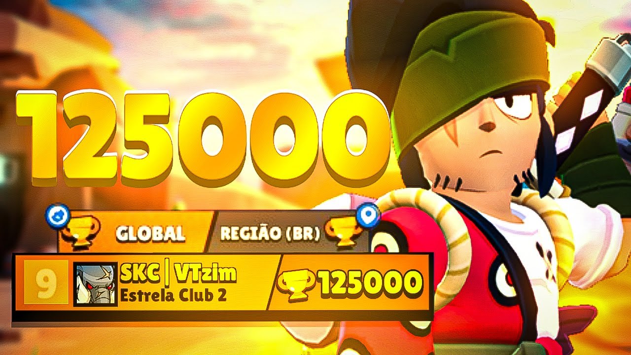 CHEGUEI a 125.000🏆 TROFÉUS SUBINDO 10 BRAWLERS PARA OS 1500!