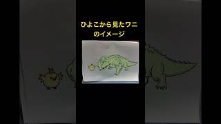 ひよこから見たワニのイメージ
