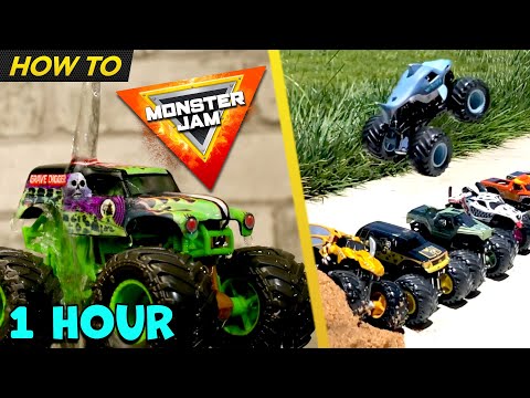 Monster Jam Toy Monster Trucks - 1 HOUR of HOW TO Monster Jam videos!