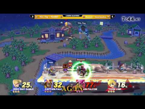 AgonTOYS - Tay + FireX07 Vs. Boomuki + Kunai Kazekun - Losers Quarters - Smash 4 Doubles