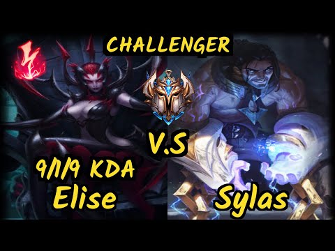 SevenArmy (ELISE) vs SYLAS - 9/1/9 KDA JUNGLE CHALLENGER GAMEPLAY - EUW