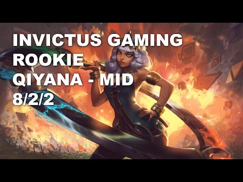 Invictus Gaming Rookie Mid Qiyana vs Lucian - KR Grandmaster Patch 10.8
