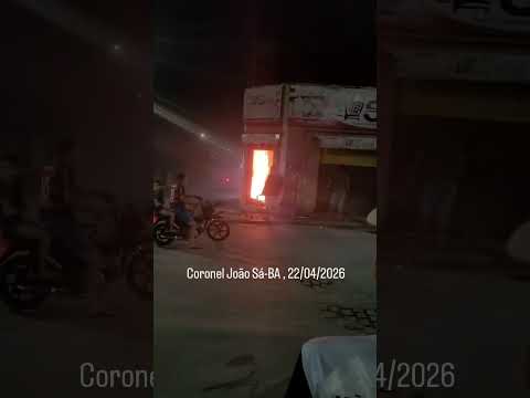 Incêndio em mercearia mobiliza população em cidade no Sertão da Bahia #shorts