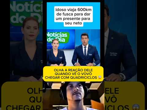 Olha a reação dele quando vê o vovô e o quadriciclos 😱#shots