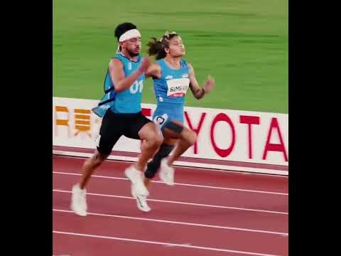 Poetry in motion ￼❤️💪⚔️🇮🇳 #simransharma #champion #running #asianparagames