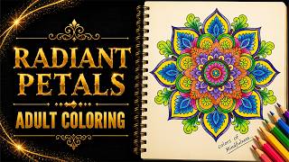 Intricate Floral Mandala Color With Me 🇺🇸 | Satisfying Adult Coloring