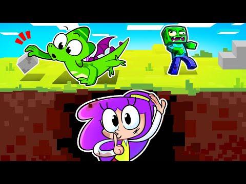 Hide and Seek in Minecraft! ⛏️ Can Viv and Denny Find Each Other? | Kids Cartoons!