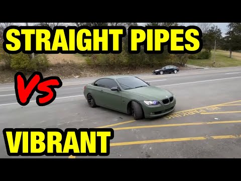 BMW 335i I6: STRAIGHT PIPES Vs VIBRANT BOTTLE RESONATORS!
