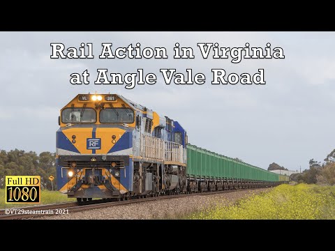 Freight Trains and The Ghan at Angle Vale Road | VL's on the Tronox and a hornshow from 'The Ghan'!