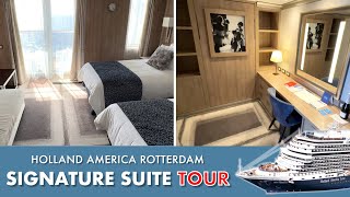 Holland America Rotterdam: Signature Suite cabin tour (#7091 Cat SS)