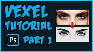 Vector Vexel Art  Eyes tutorial lineart - Part 1 (