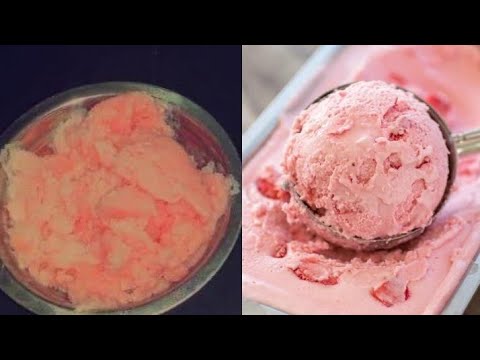 Strewberry Ice Cream آيس كريم فراولة jalato aad u fudud By Najma Okash🍨🍨