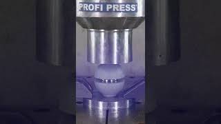 Crushing weird glowing metal ball with hydraulic press #demoncore #plutonium #radiation #science