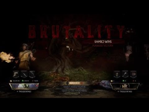 Mortal kombat 11 rambo brutality tutorial:  bulls eye