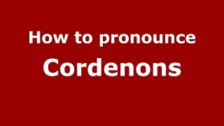 How to pronounce Cordenons