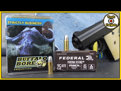 NOT Better Than a Sharp Stick!...Punch vs Buffalo Bore .25 acp Ammo Ballistic Gel Test!