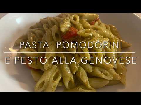 Un primo piatto SEMPLICE! Pasta cremosa, facilissima e veloce! Pesto e pomodorini.
