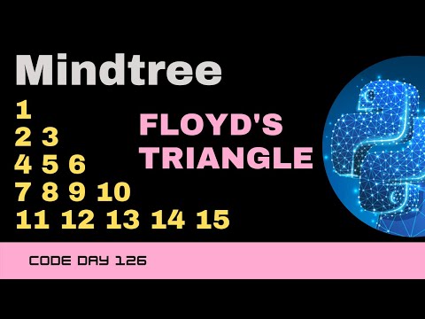 Code 126 Floyds Triangle Using Python Mindtree Coding 365 Days Of Code