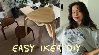 Easy IKEA DIY: Staining IKEA furniture dark vintage✨cozy 2000s Pinterest kitchen look (IKEA hack)