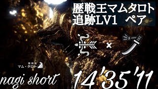 【MHW】歴戦王マムタロト　Lv1　ペア　弓×太刀　14'35'11