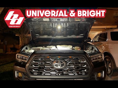 LED Dome Light with Switch Under Hood Engine Lighting with Baja Designs | CRAZY BRIGHT & so small!!!