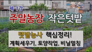 제1강 주말농장 작은 텃밭가꾸기 핵심정리 #계획세우기 #토양작업 #두둑만들기 #비닐멍칭하기. 이렇게 따라하면…