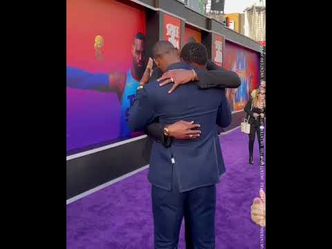 LeBron James and Chris Bosh at the Space Jam movie premier