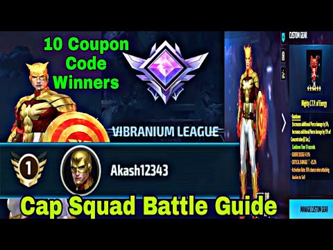 10 Coupon code Winners & Captain America New Uniform Squad Battle Guide 2021 - Marvel Future Fight