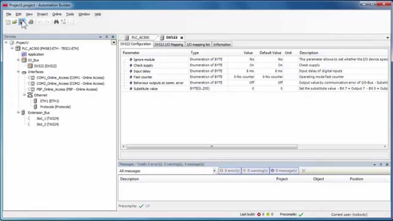 ABB AC500 PLC - First Project