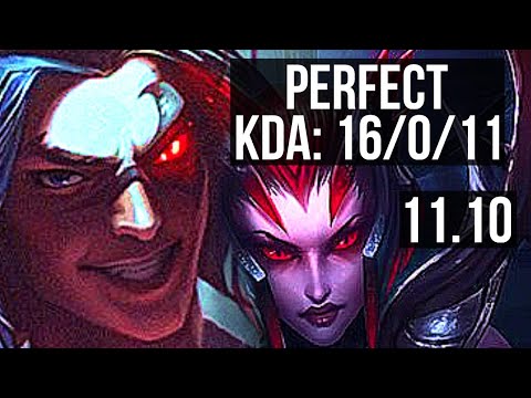 KAYN vs ELISE (JUNGLE) | 16/0/11, Legendary, 300+ games | BR Diamond | v11.10
