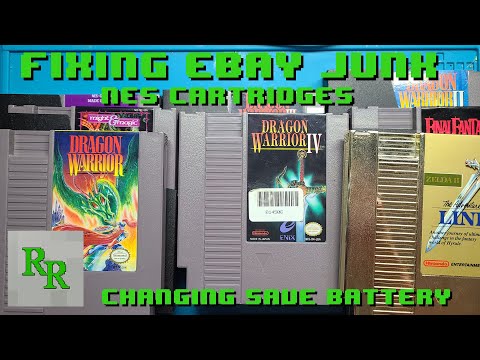 Changing 8 NES Save Batteries!  - Fixing Ebay Junk