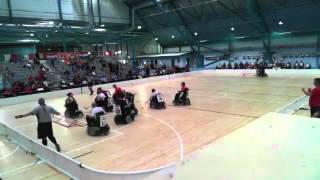 preview picture of video '5/9 Videoverslag van de wedstrijd elektronische rolstoelhockey Germany - Belgium EK Finland 2012'