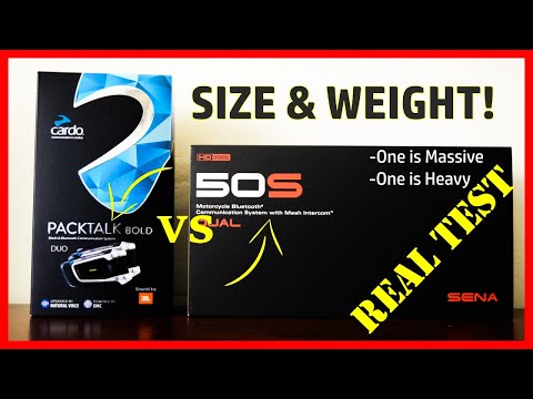 Cardo PACKTALK Bold vs SENA 50S - SIZE!!!