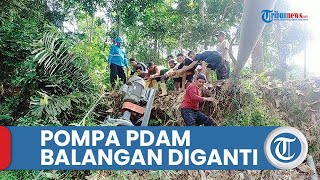 Pompa Terbakar Akibatkan Distribusi Air Terhambat, Tim PDAM Balangan Langsung Lakukan Pergantian