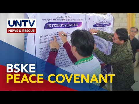 Peace Covenant signing para sa BSKE 2023, isinagawa sa Negros Oriental