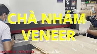 Thực tế Máy chà nhám veneer 3 trục khổ 1300mm của Woodmaster. WM-1300RRV